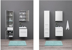 Aquanet Шкаф пенал Порто 35 L подвесной белый – фотография-5